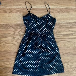 J Crew black polka dot dress size 0